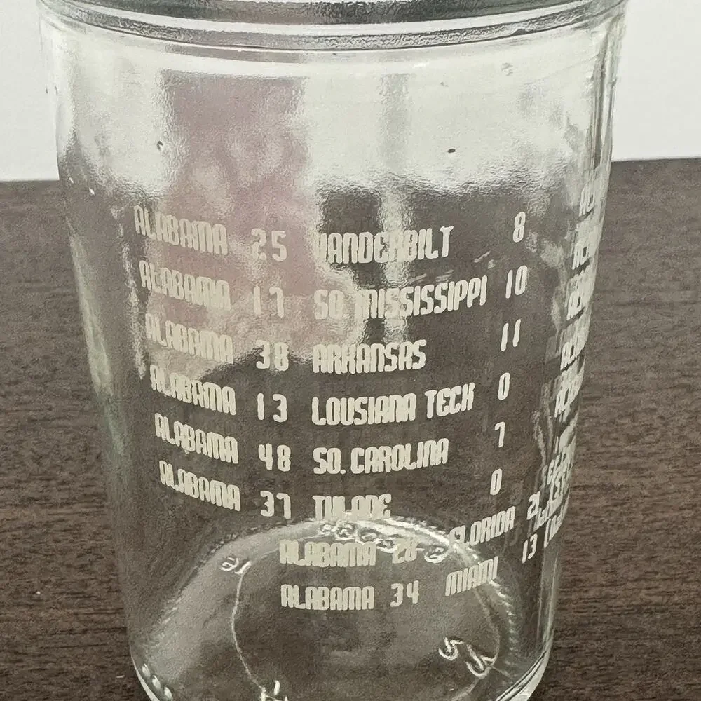 Alabama Crimson Tide Football 1992 Juice Glass National Champ SEC Roll Tide VTG